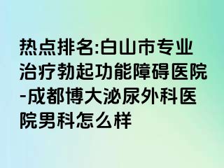 热点排名:白山市专业治疗勃起功能障碍医院-成都博大泌尿外科医院男科怎么样